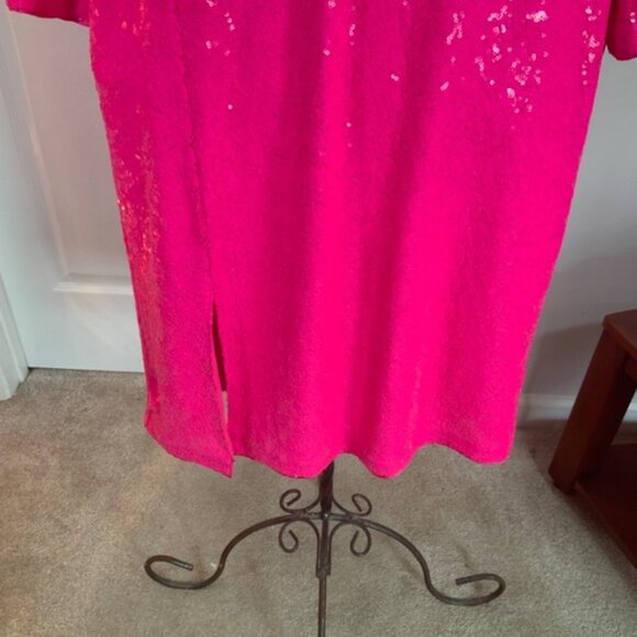 Torrid Hot Pink Sequin Glam Party Dress Plus Size 16 - Picture 5 of 12